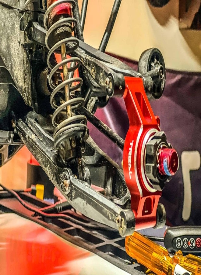 حامل محور خلفي من الألومنيوم 7075 من TREAL متوافق مع سيارات 1/5 XMAXX و 1/6 XRT و Sand Car (أحمر) - Image 3